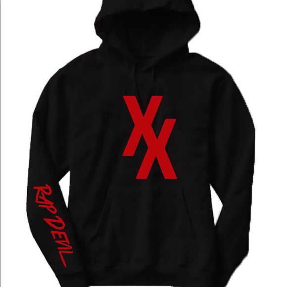 printed black hoodie